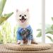 YUEHAO Pet Summer T Shirts Hawaii Style Floral Dog Shirt Hawaiian Printed Pet T Shirts Breathable Cool Clothes Beach Seaside Puppy Shirt Sweatshirt For Small Puppy Pet Cats And Dogs Island Sky Blue