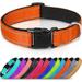 Reflective Dog Collar 11 Colors Soft Neoprene Padded Breathable Nylon Pet Collar Adjustable for Small Medium Large Extra Large Dogs 4 Sizes