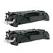 PrinterDash Compatible MICR Replacement for LaserJet P2050/P2055/P2055D/P2055DN/P2055X Toner Cartridge (2/PK-6500 Page Yield) (NO. 05X) (CE505XCD)