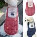 XWQ Pet Outwear Rectangular Grids Texture Keep Warmth Skin-friendly Fashion Pet Dogs Coat Outfits for Winter