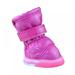 Dog Sneakers Pet Warm Plush Lining Snow Boots Brightly Color Waterproof Slip-resistant Shoes 4 Pcs/Sets