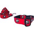 Brand New Georgia Medium Pet Dog Collar(1 Inch Wide 12-20 Inch Long) and Large Leash(1 Inch Wide 6 Feet Long) Bundle Official Bulldogs Logo/Colors