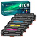 410A Toner Compatible 410X Toner Cartridge for HP 410A 410X CF410X CF411X CF412X CF413X Color LaserJet Pro MFP M477fnw Toner M477fdn M477fdw M377dw M452dw M452nw M452dn Printer Ink 2BK+C+M+Y 5-Pack