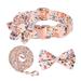 3Pcs/Set Dog Collar and Leash Set with Flower Bow Tie Girls Dog Collar Dog Tag Metal Buckle Adjustable for Small Medium Large Dogs