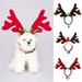 SPRING PARK Adjustable Christmas Dog Headband Holiday Pet Reindeer Antlers Headband Elf Dog Headbands Pet Costume Accessories for Dog and Cat