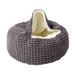 Luxury Faux Pet Bed for Cats Small Dogs Cuddler Oval Plush Bed Nest Machine Washable