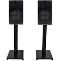 Pair Rockville RockShelf 64B Black 6.5 Home Bookshelf Speakers w/21 Stands