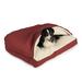 Snoozer Cozy Cave Rectangle Pet Bed Extra Large Red Hooded Nesting Dog Bed