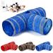Gustave Cat Tunnel Cat Tube Toys 3 Way Collapsible Cat Tunnels for Indoor Cats Pet Cat Peek Hole Toy Ball for Puppy Kitty Kitten Rabbit (Brown)