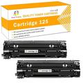 Toner H-Party 2-Pack Compatible Toner Cartridge Replacement for Canon 125 3484B001AA (Black)