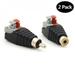 2pcs/set Audio Adapter Male RCA Connector Portable Plastic Metal Speaker Wire Cable Cord Jack Plug