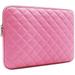 RAINYEAR 13 Inch Laptop Sleeve Diamond PU Leather Case Protective Shockproof Water Resistant Bag Compatible with MacBook Pro 14 A2442 & 13.3 Air/Pro M1 A2337 A2338 A2159 A2179 A2251 A2289 (Rose Red)