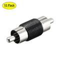 Uxcell RCA Male to RCA Male Audio Video Coupler Nickel Plated 10 Count