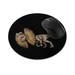 WIRESTER 7.88 inches Round Standard Mouse Pad Non-Slip Mouse Pad for Home Office and Gaming Desk - Dilophosaurus Dinosaur