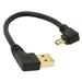15CM Gold Plated USB 2.0 Charger Cable Right Angle Cable Male Charging Sync Data Card Corner Le N9B2