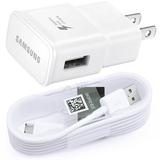 OEM Samsung Galaxy S6/S6 edge Galaxy S7 edge Adaptive Fast Charger Micro USB 2.0 Cable Kit [1 Wall Charger + 5 FT Micro USB Cable] AFC uses dual voltages for up to 50% faster charging - Bulk Packaging