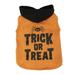 Vibrant Life Halloween Dog Clothes Orange Trick Or Treat Hoodie for Dogs or Cats Size Small
