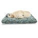 Floral Pet Bed Classic Oriental Blooms Motif Along Victorian Middle Eastern Influences Resistant Pad for Dogs and Cats Cushion with Removable Cover 24 x 39 Pale Blue and Champagne by Ambesonne