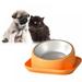 15Â°Slanted Dog Bowl Tilted Angle No Spill Non-Skid Cat Food Bowl Stress Free Food Grade Material Feeder for Pets Puppy Small Medium Dogs