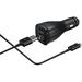 Dual Port Adaptive Fast Vehicle Car Charger for ZTE Flame / Whirl 2 [1 Car Charger + 5 FT Micro USB Cable] Dual voltages for up to 60% Faster Charging! Black