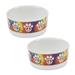 Bone Dry Ceramic Pet Bowls Non-Slip Dishwasher Safe Small 4.25x2 Peace 2 Count