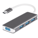 Peroptimist USB 3.0 Hub 4 Port Ultra Slim Extra Light Made of Aluminum USB Hub for MacBook Air Mac Pro / Mini Microsoft and Other USB Devices GRAY