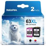 HP 63XL 63 XL Ink Cartridge Black and Color Combo Pack for HP Officejet 3830 4650 5255 3832 HP Envy 4520 4512 4516 HP Deskjet 1112 3630 3634 3639 2132 Ink Printer (Black and Color 2-Pack)