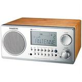 Sangean WR-2 AM / FM-RBDS Wooden Cabinet Digital Tuning Radio (Walnut)