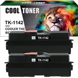 Cool Toner Compatible Toner for Kyocera TK1142 TK-1142 ECOSYS M2035dn M2535dn FS-1035MFP FS-1135MFP Printer (Black 2 Pack)