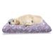 Mauve Pet Bed Digital Guiloche Fractal Crystal Floral Ornamental Retro Design Chew Resistant Pad for Dogs and Cats Cushion with Removable Cover 24 x 39 Lilac and Lavender by Ambesonne