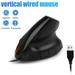 Vertical Wired Mouse EEEkit Vertical Mouse Ergonomic Design with 1200 DPI 5 Silent Buttons USB Computer Mouse for Laptop PC Computer Desktop Notebook - Black