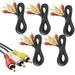 Newhouse Hardware RCA6-05 Audio/Video 3RCA to 3RCA Cable For TV VCR DVD and Speaker 5-Pack