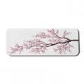 Japanese Computer Mouse Pad Branch of a Flourishing Sakura Tree Flowers Cherry Blossoms Spring Theme Art Rectangle Non-Slip Rubber Mousepad Large 31 x 12 Pink Dark Brown by Ambesonne