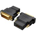 DVI to HDMI Adapter 2-Pack Bi-Directional DVI Male to HDMI Female Converter Support 1080P 3D for PS3 PS4 TV Box Blu-ray Projector HDTV