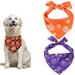 Opolski Halloween Dog Bandana Bib Cosplay Costume Pumpkin Pattern Dress-up Polyester Pet Dogs Cats Bandana for Halloween