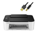 Canon Wireless Inkjet All in One Printer Print Copy Scan Mobile Printing with LCD Display USB and WiFi Connection with 6 ft NeeGo Printer Cable