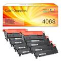 Catch Supplies 8-Pack Compatible Toner for Samsung CLT-M406S 406S Work with CLP-360 CLX-3300 CLX-3305FW CLX-3306W CLX-3306FN Xpress C460W C410W Printer (2*Black 2*Cyan 2*Magenta 2*Yellow)