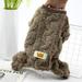 Solid Pet Winter Warm leece fabric Jumpsuit Cat Coat Puppy Warm Coat Pet Hoodie Jacket