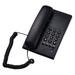 Htovila Black Corded Phone Desk Landline Phone Wall Mountable Telephone Support Ringer/Handset Receive Control Flash Mute Function Redial for Hotel Office Business Home