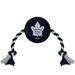 Pets First NHL Toronto Maple Leafs Hockey Puck Toy - Heavy-Duty Durable Rubber Dog Toy