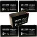 5x Pack - Compatible Eagle Picher Batteries CF12V5.5 Battery - Replacement UB1290 Universal Sealed Lead Acid Battery (12V 9Ah 9000mAh F1 Terminal AGM SLA) - Includes 10 F1 to F2 Terminal Adapters