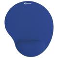 Mouse Pad with Fabric-Covered Gel Wrist Rest 10.37 x 8.87 Blue | Bundle of 10 Each