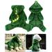 Walbest Dog Plush Outfit with Hood Pet Dinosaur Costume Pet Dino Hoodies Warm Dragon Coat Four-Leg Jumpsuit Cute Winter Clothes for Cats and Small to XX-Large Dog (XL Green)