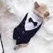 Visland Pet Suit Bowtie Short Sleeve Cat Outfit Dog Wedding Suit Formal Shirt for Small Dogs