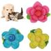 Shulemin Pet Dog Puppy Plush Rose Flower Shape Squeaky Bite-resistant Molar Chew Toy Yellow