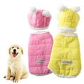AURORA TRADE Pet Clothes Windproof Gentle Lining 2-Legs Conjoined Single Breasted Keep Warm with Cap Puppy Warm Jumpsuit Pet Hooded Coat for Winter