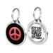 Pet Dwelling Symbol QR Code Pet ID Tag - Dog Tags - Cat Tags - Online Pet Profile - Instant Email Alert - Scanned Tag Location(Joy-Peace)