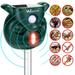 Owl Head Solar Ultrasonic Animal Repeller Garden Cat Deer Raccoon Birds Repellent