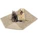 PetAmi WATERPROOF Dog Blanket For Bed XL Dog Pet Blanket Couch Cover Protector Sherpa Fleece Fuzzy Leakproof Blanket for Sofa Furniture Queen Bed Protection Reversible Soft Fluffy 90x90 Taupe