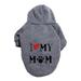 Dog Pet Pullover Winter Warm Hoodies Cute Puppy Sweatshirt Small Cat Dog Outfit Pet Apparel Clothes A3-Grey 5X-Large